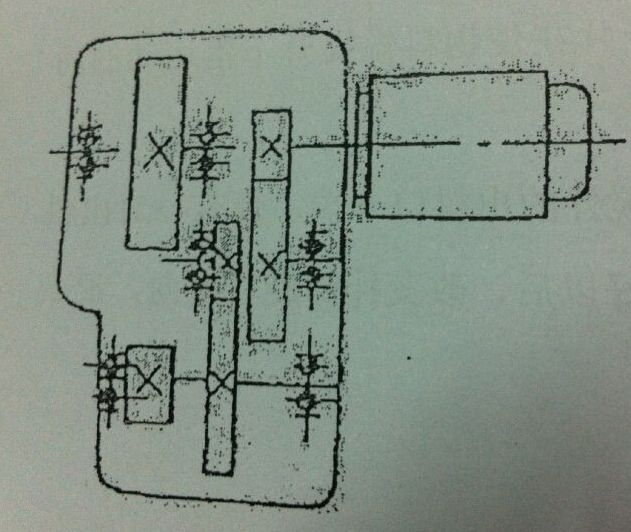 攪拌拖泵的齒輪減速箱傳動(dòng)系統圖-圖2